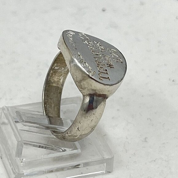 Like New, Authentic Tiffany & Co. Sterling Silver Signet Ring - Size 7.5 - Picture 5 of 7